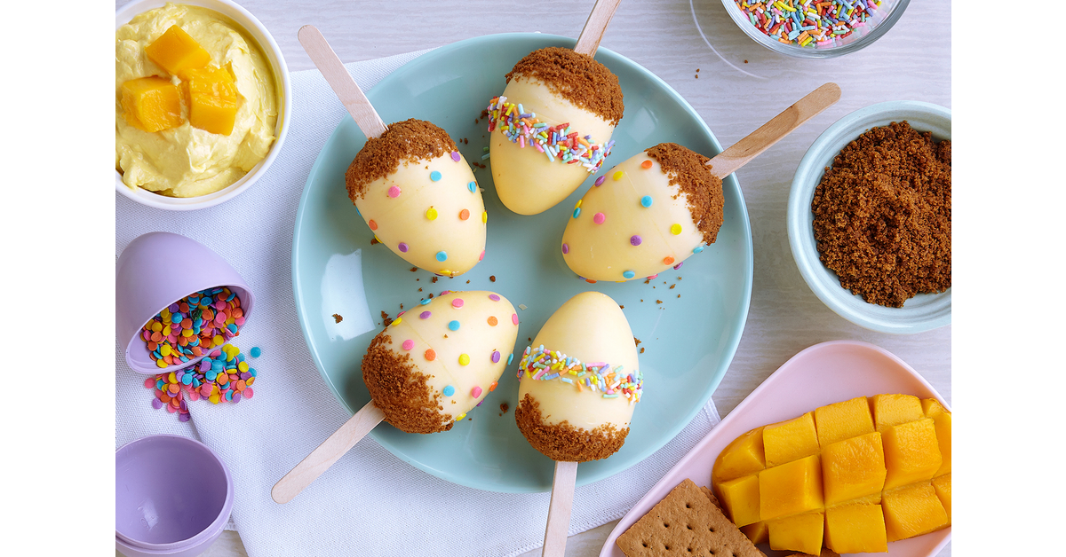 Easter Egg Mango Graham Ice Lollies | Goodnes