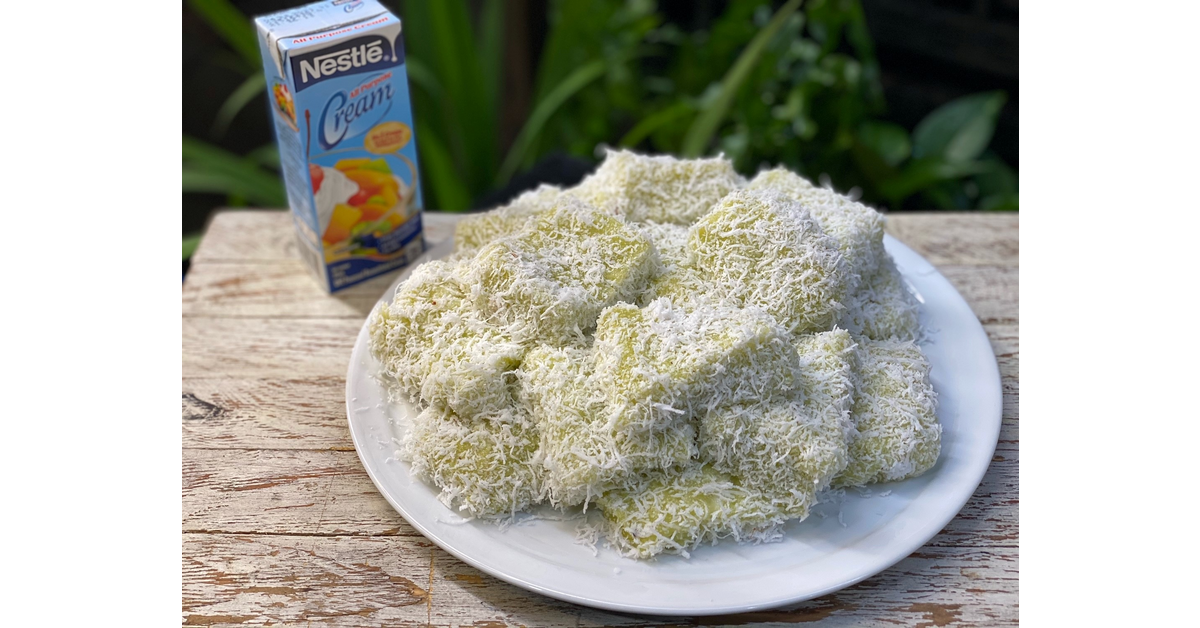 Creamy Cassava and Pandan Cake Recipe | Nestlé Creams®