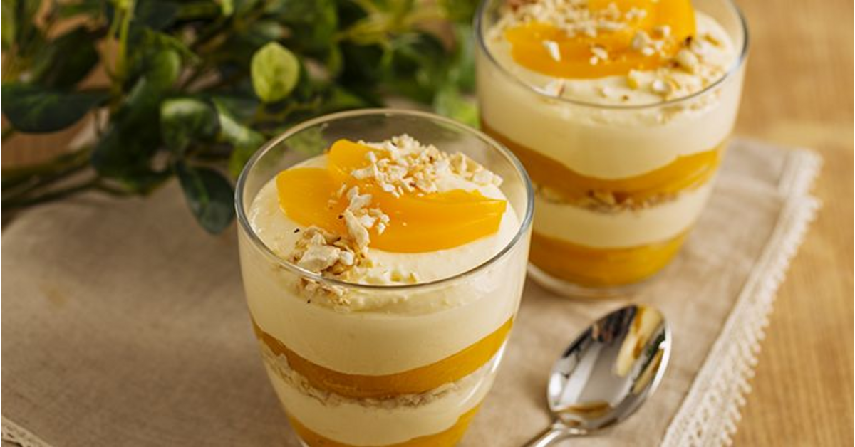 Bavarian Peaches and Cream Recipe | Goodnes