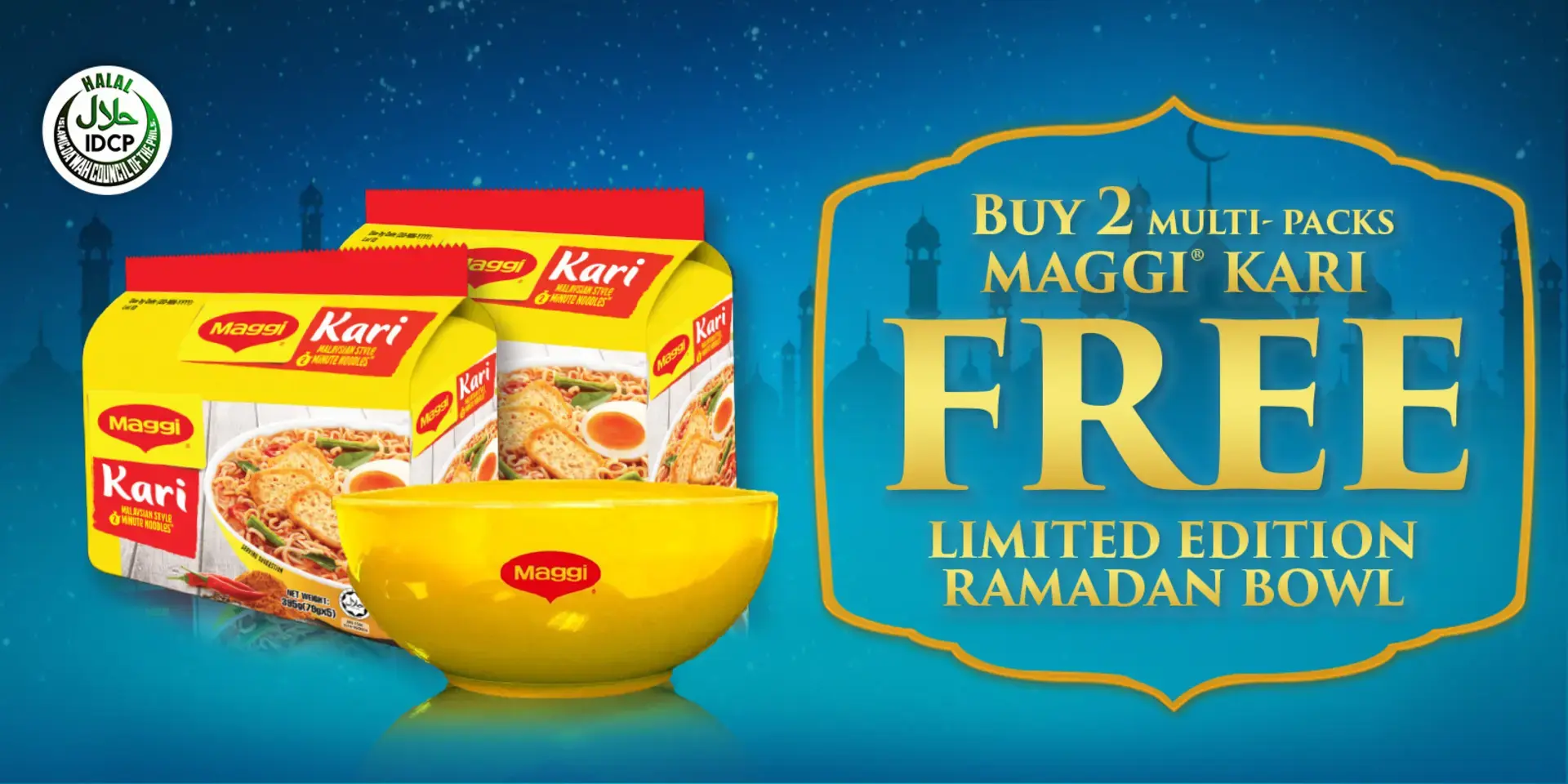 Buy 2 multi-packs Maggi Kari FREE Ramadan Bowl