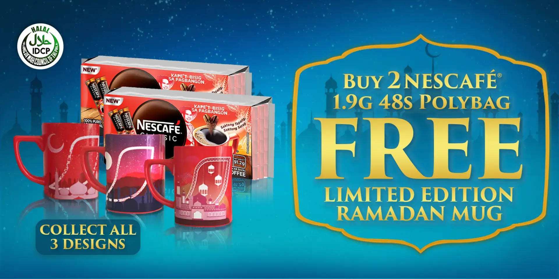 Buy 2 Nescafé 1.9g 48s FREE Ramadan Mug