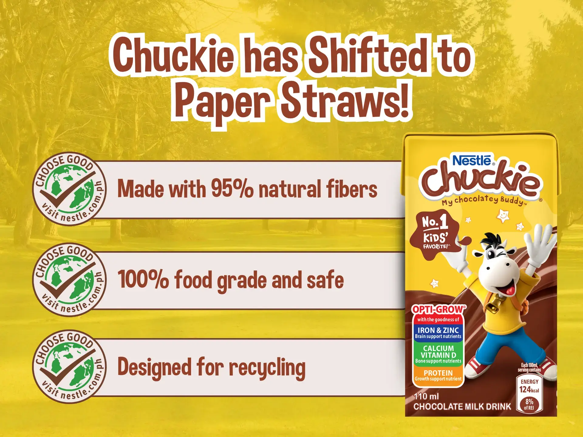 Chuckie has shifted to paper straws!