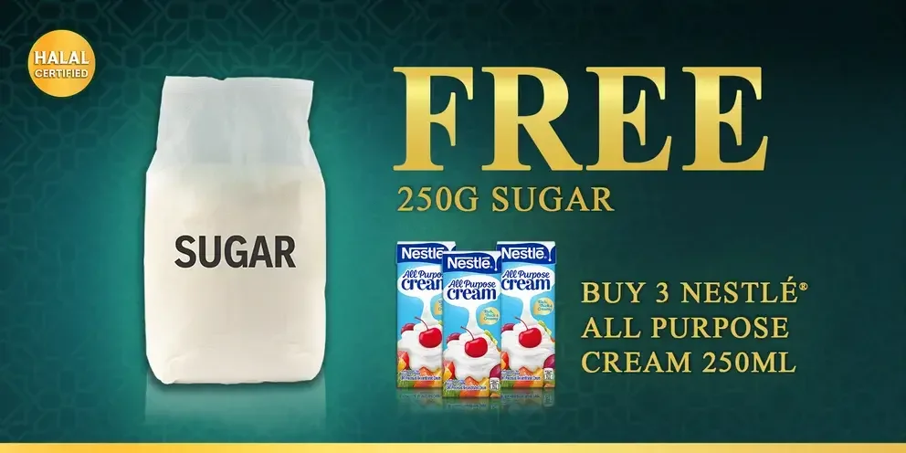 Buy 3 Nestle® All Purpose Cream 250ML, Get FREE 250G Sugar