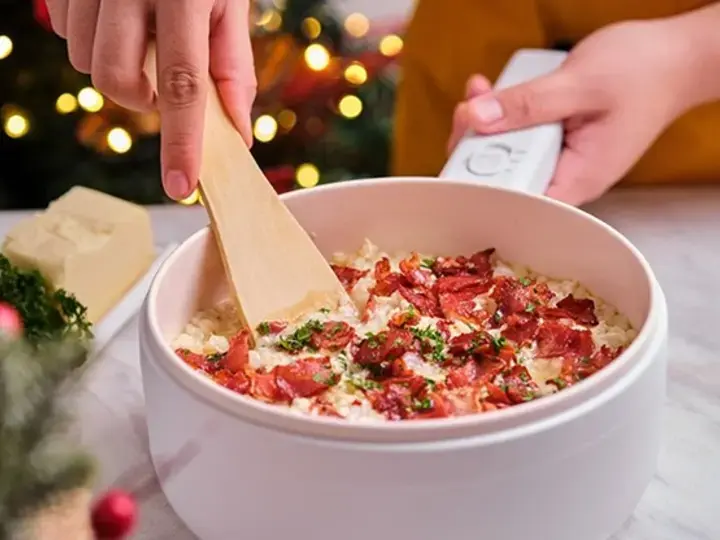 Electric Pot Bacon &amp; Cheese Risotto