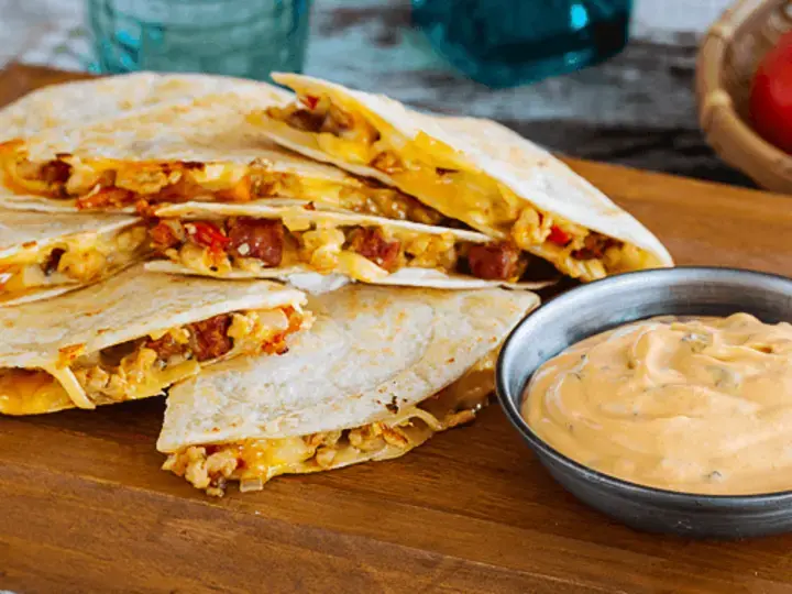 Wrapped Creamy Chorizo Chicken Quesadilla Surprise
