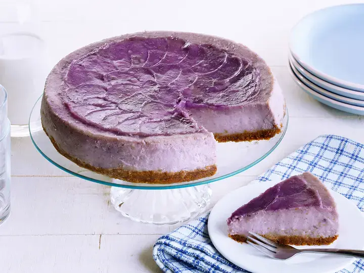 Creamy Ube Cheesecake