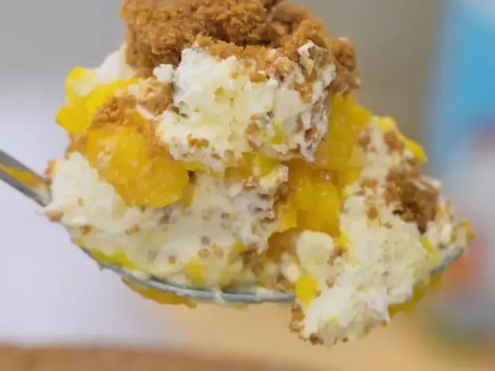 Upside-down Mango Cheesecake