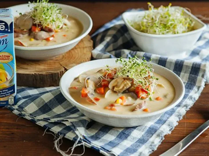 Light and Creamy Clam Chowder with Miso and Dashi