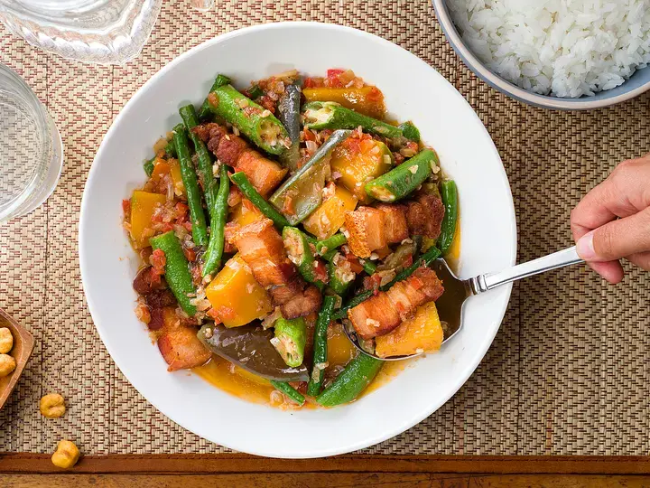 Pinakbet with Lechon Kawali