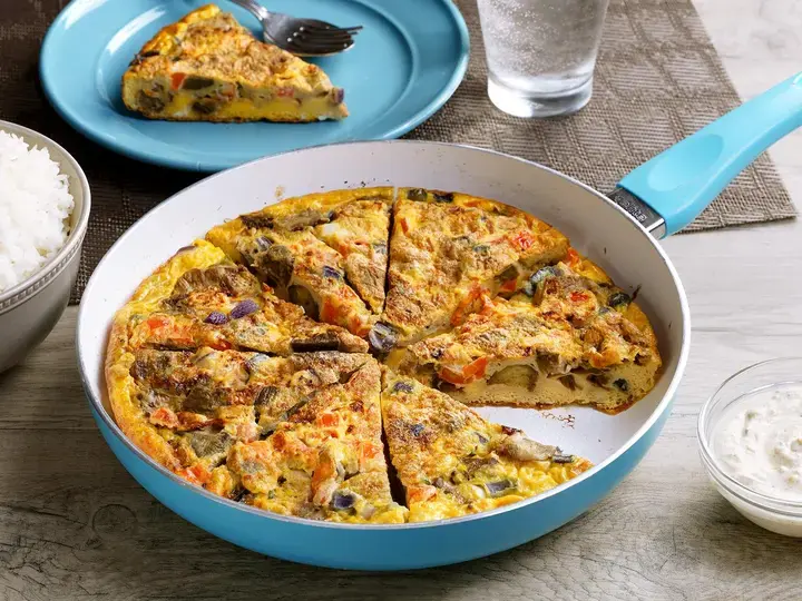 Tortang Talong with Sour Cream