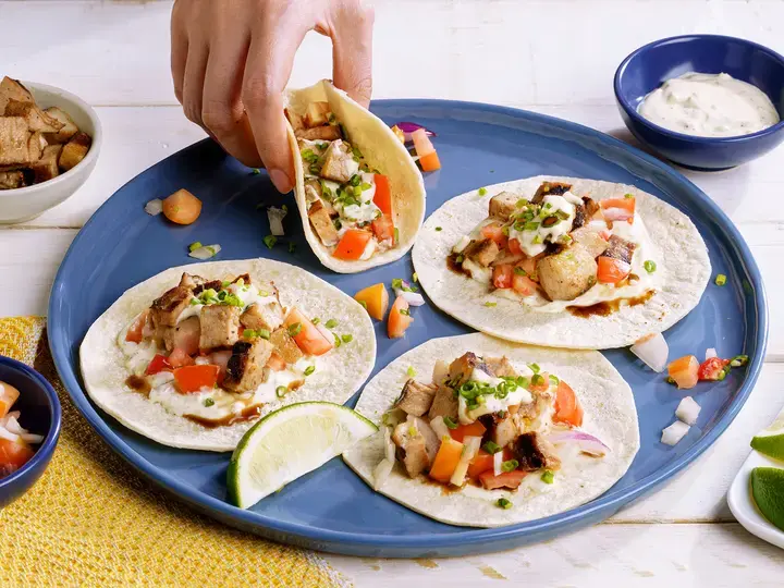 Open Faced Pork Soft Taco Bites