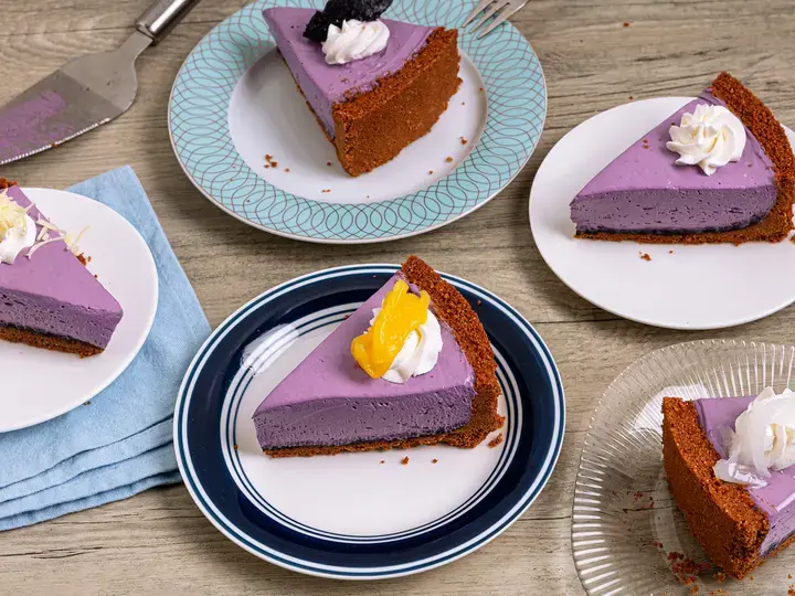 No-Bake Ube Cheesecake