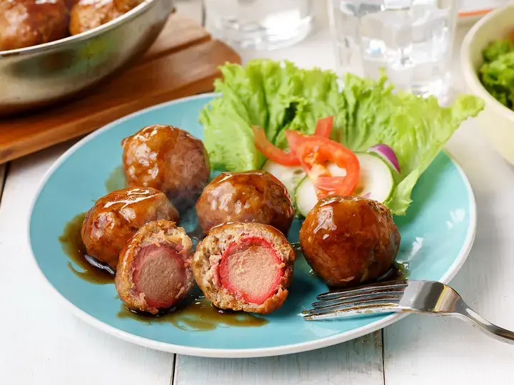 Hotdog Stuffed Meatballs