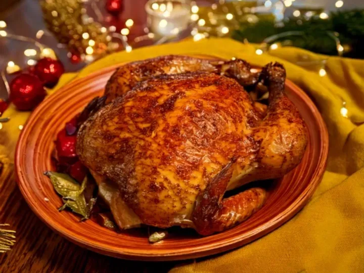 Air fried Lechong Manok with Sarsa