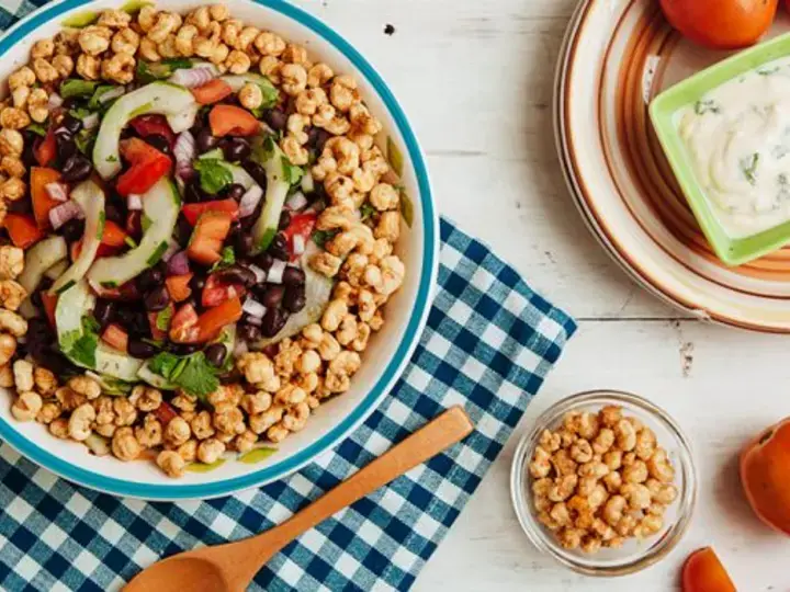 cornicks mexican salad with cilantro cream dressing