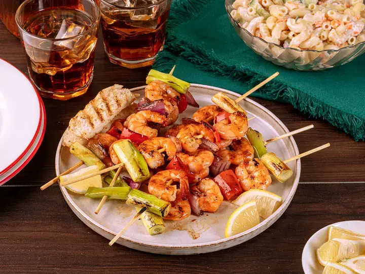 Magical Shrimp and Vegetable Skewers