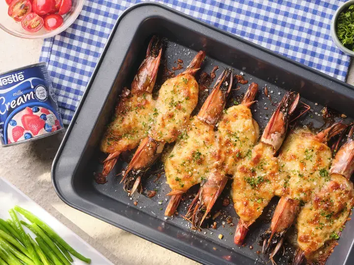 Easy Prawns Thermidor