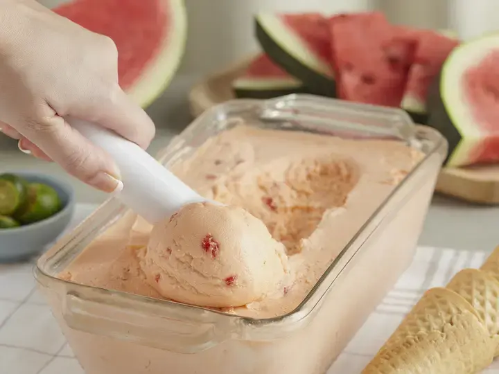 Watermelon and Calamansi Ice Cream