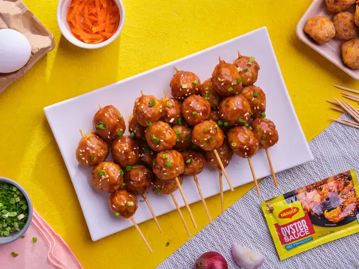 Glazed Fried Chicken Meatballs
