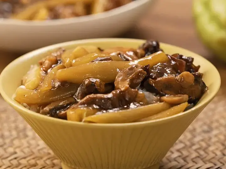 Sayote with 3 Kinds of Mushrooms
