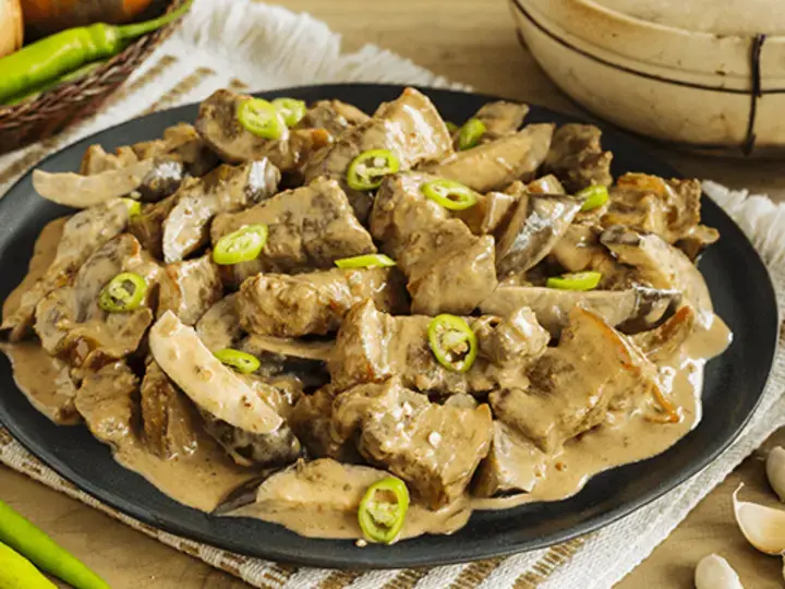 Filipino Fave Pork in Creamy Bagoong Sauce