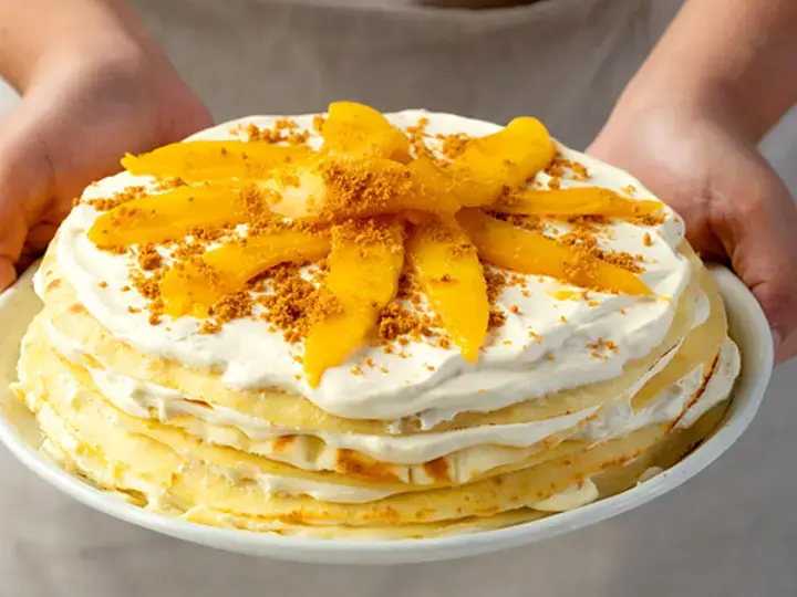 Mango Graham Crepe Cake