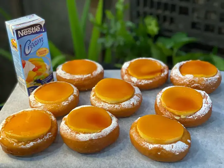 Creamy Leche Flan Filled Doughnuts
