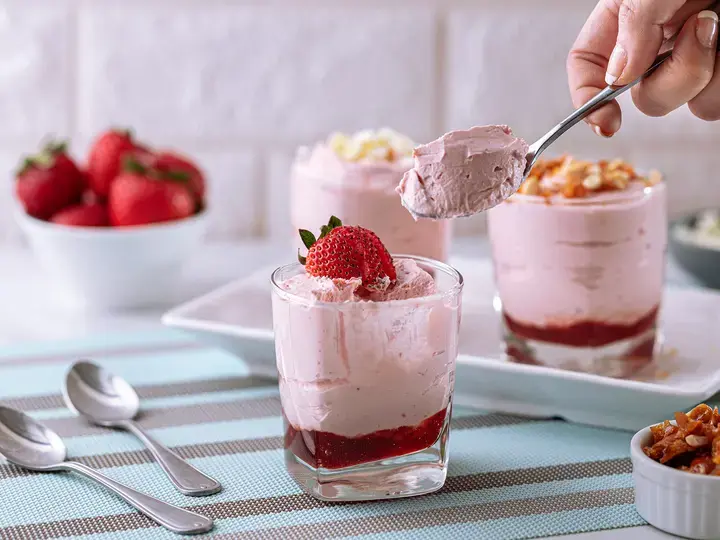 Creamy Strawberry Mousse