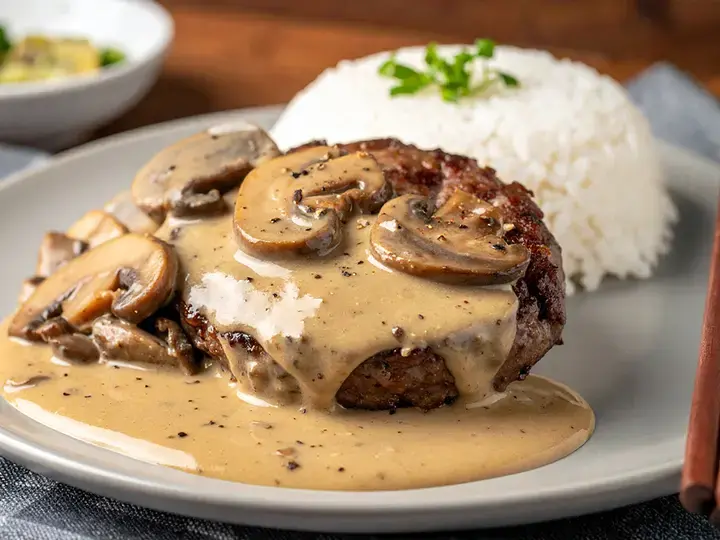 Easy Burger Steak with Creamy Gravy