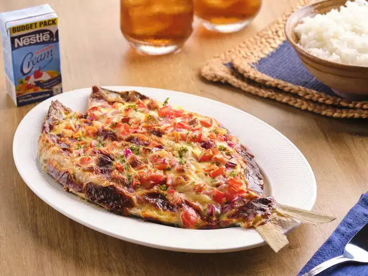 Creamy and Cheesy Baked Bangus
