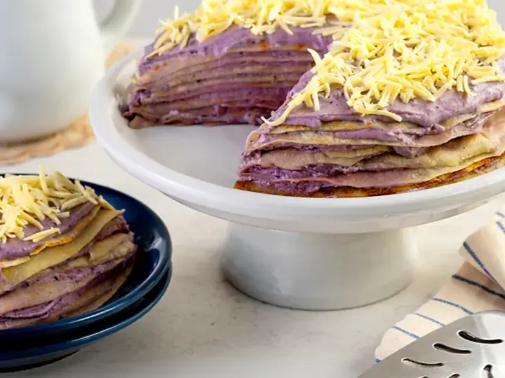 Ube Crepe Cake