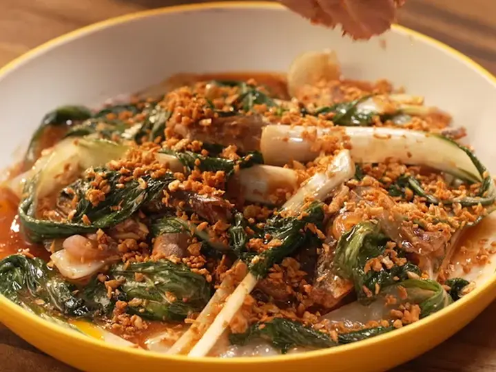 Pechay Stif-Fry with Sardines