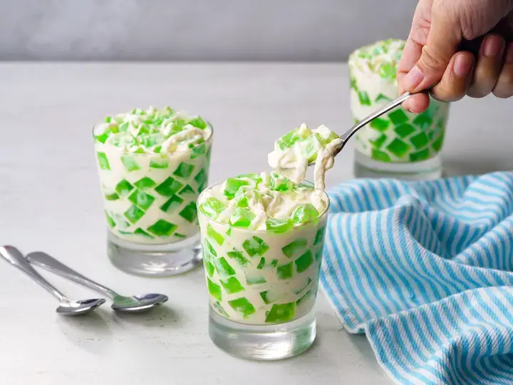 Buko Pandan in a glass