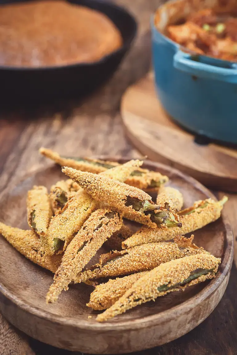 Crispy Air Fryer Okra - Kurkuri Bhindi