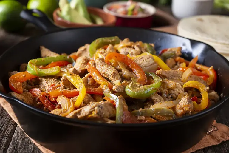 mexican chicken in a pan