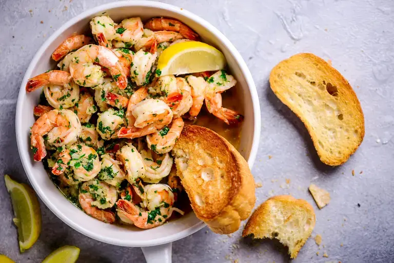 creamy garlic shrimp