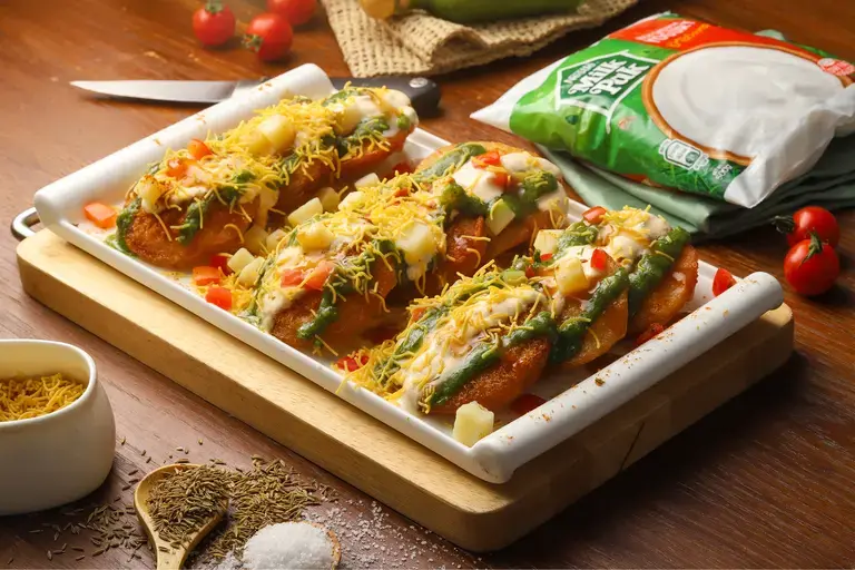 stuffed bread bhallay