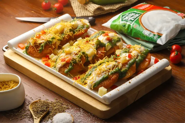 stuffed bread bhallay