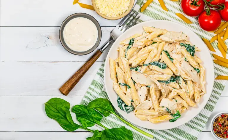 Parmesan Chicken Pasta with Cream Cheese