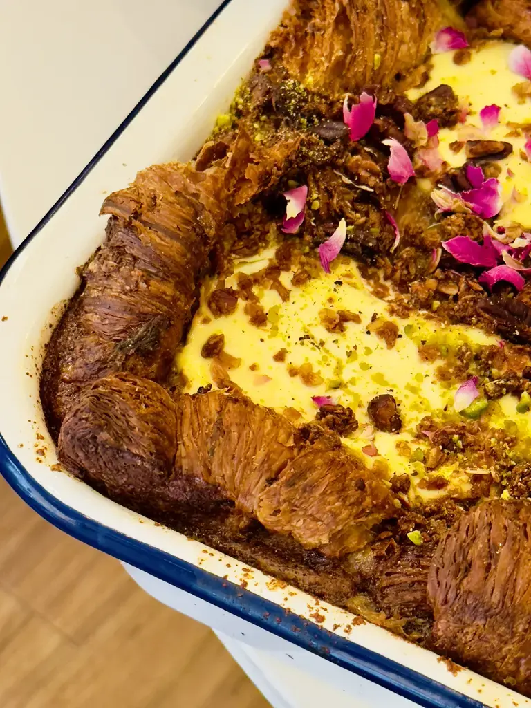 Croissant and Chocolate Bread Pudding