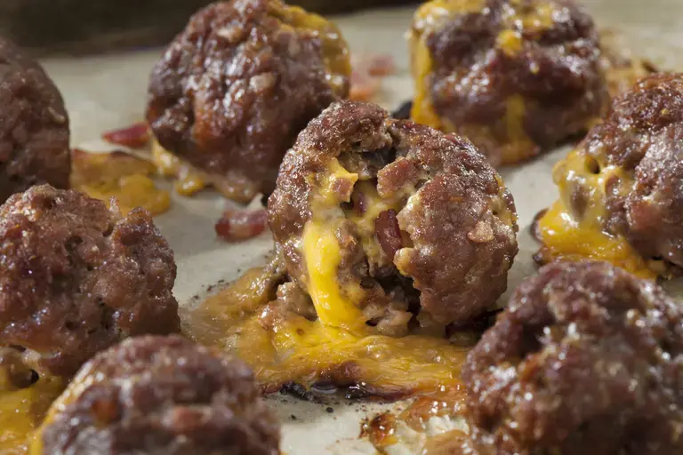 cheese filled meatballs