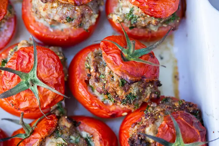 Oven-Baked Filled Tomatoes