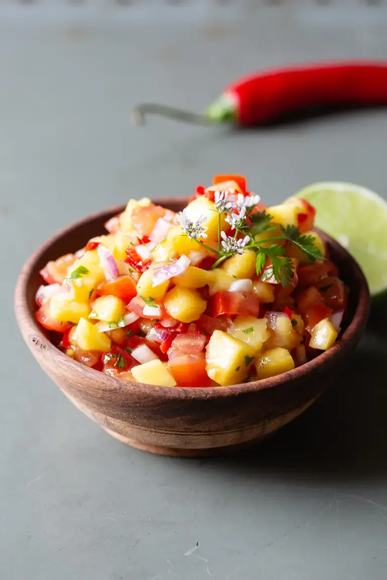 grilled shrimp with pineapple and mango salsa