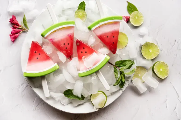 Watermelon Mint Popsicles