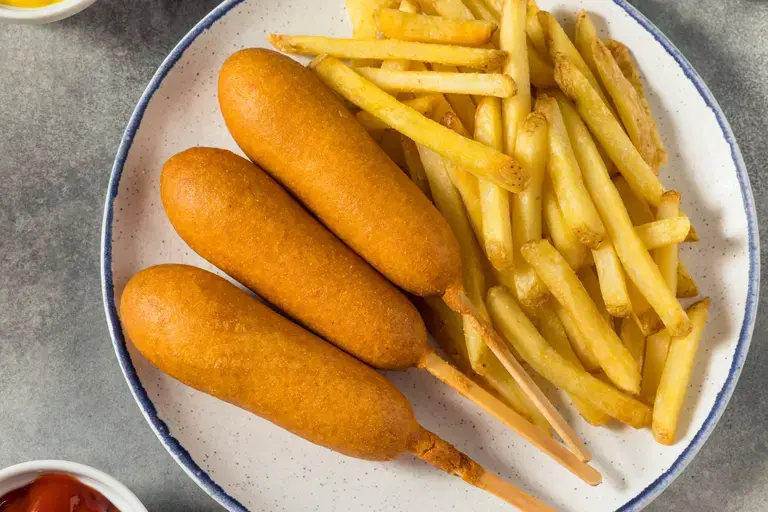 home made corn dogs