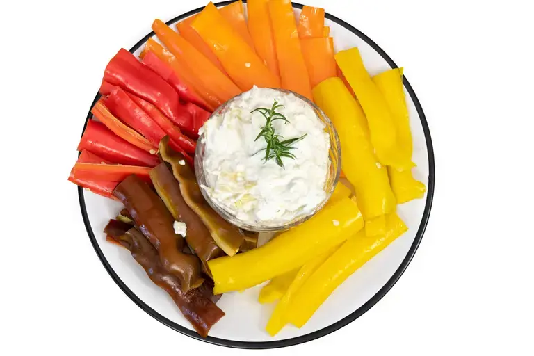 Peppers with Tzatziki sauce