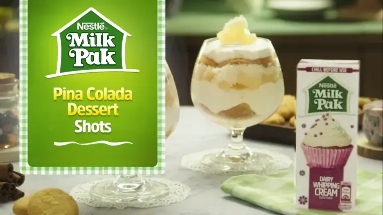 Pinacolada dessert shots