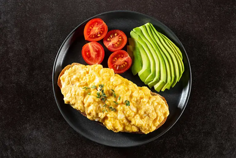 Cheesy scrambled eggs