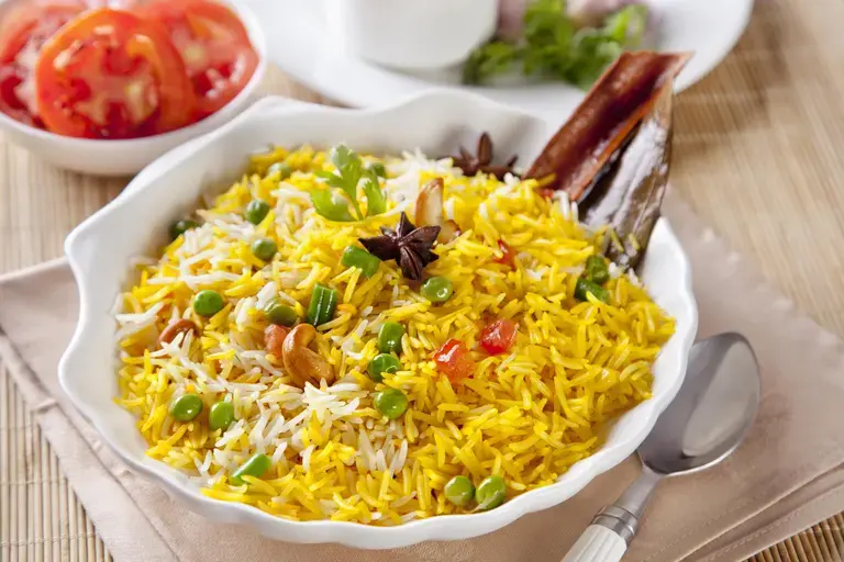 Potato and Pea Rice Pilaf