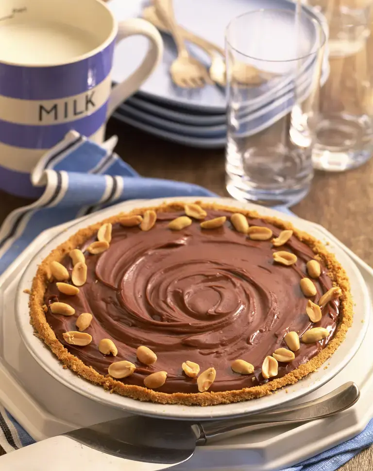 Chocolate Peanut Butter Truffle Pie
